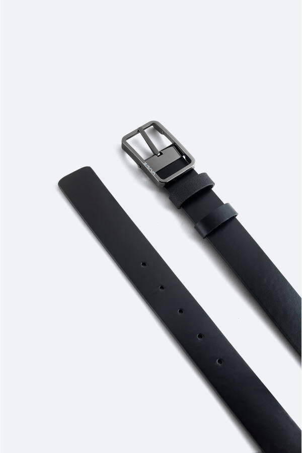 Men's Black Double-Sided Belt - 5