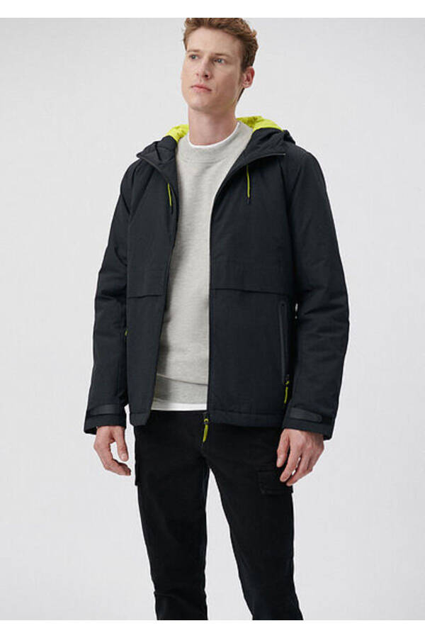 Men's Black Hooded Jacket (M0110268-900) - 3