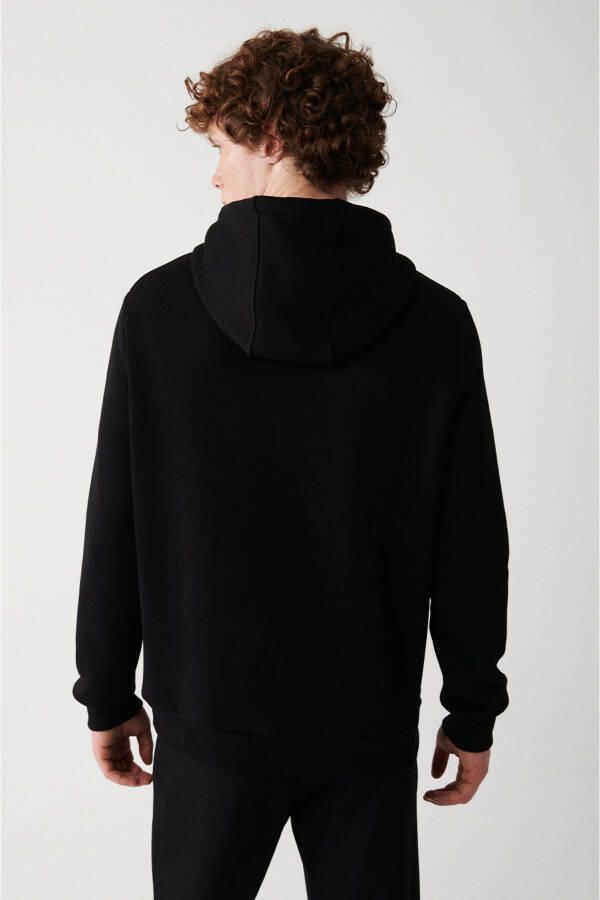 Men's Black Hoodie Sweatshirt - 10