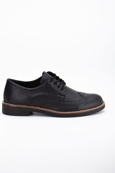 Men's Black Lace-Up Formal/Casual Classic Shoes - 6