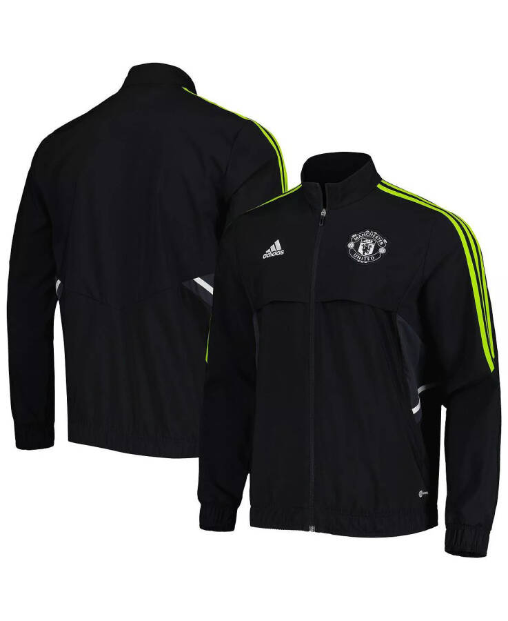 Men's Black Manchester United Presentation AEROREADY Full-Zip Jacket Black - 1