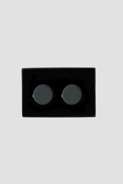 Men's Black Metal Special Gift Box Cufflinks - 1