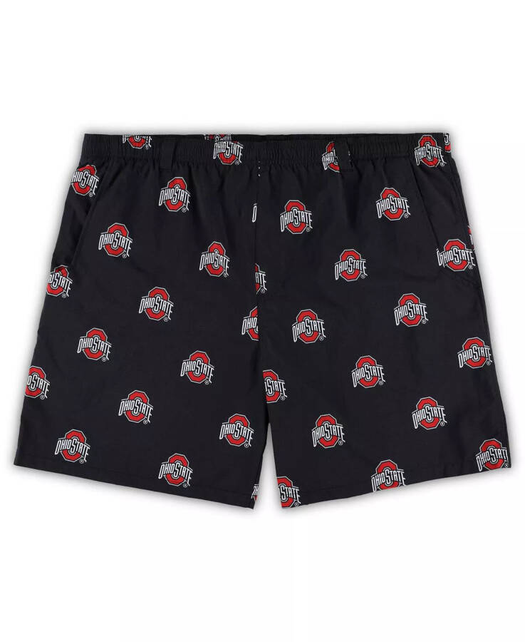 Men's Black Ohio State Buckeyes Big and Tall Backcast II Allover Print Omni-Shade Shorts Black - 1