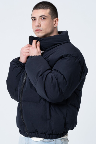 Men's Black Oversized Waterproof Bomber Jacket - 2