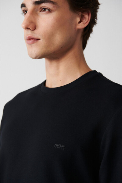 Men's Black Printed Sweatshirt - 7