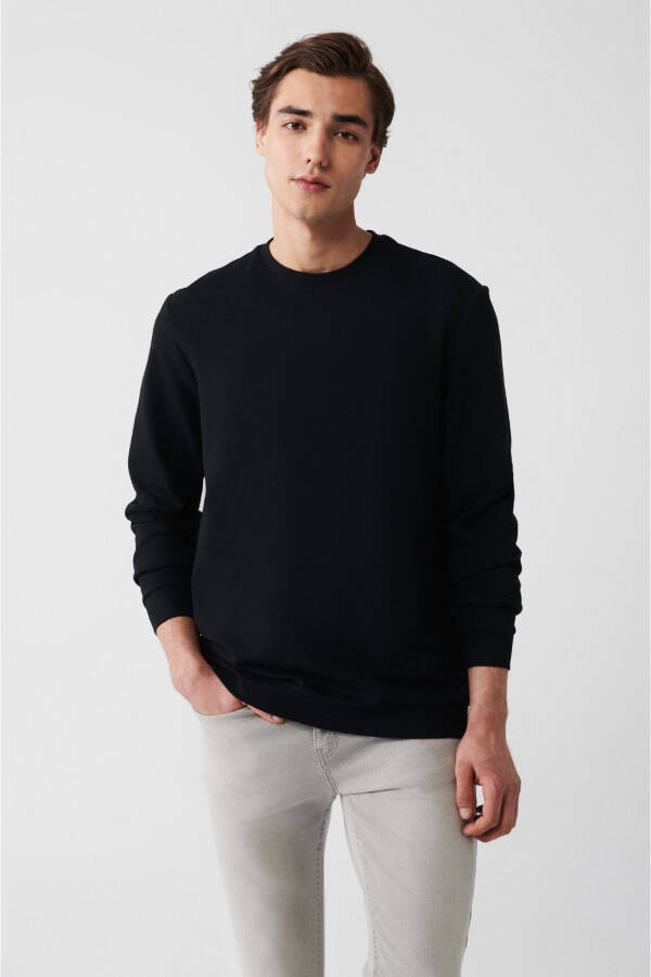 Men's Black Printed Sweatshirt - 8