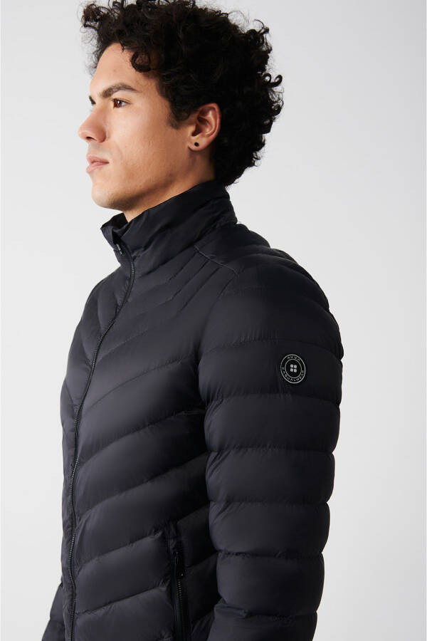 Men's Black Puffer Unisex Jacket Goose Down Water Repellent Windproof Comfort Fit B006020 - 2