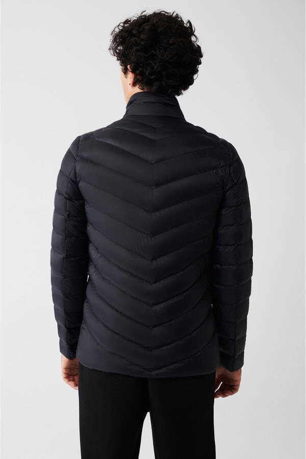 Men's Black Puffer Unisex Jacket Goose Down Water Repellent Windproof Comfort Fit B006020 - 3