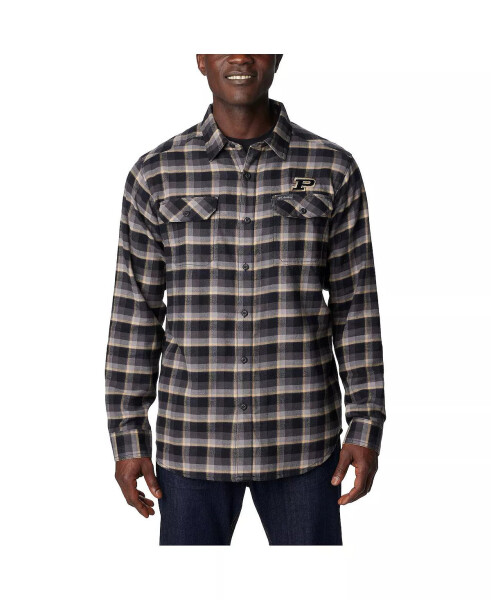 Men's Black Purdue Boilermakers Flare Gun Flannel Long Sleeve Shirt Black - 1