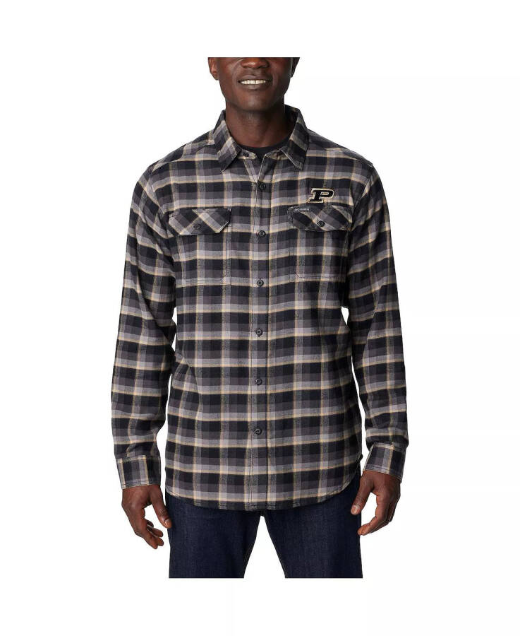 Men's Black Purdue Boilermakers Flare Gun Flannel Long Sleeve Shirt Black - 1