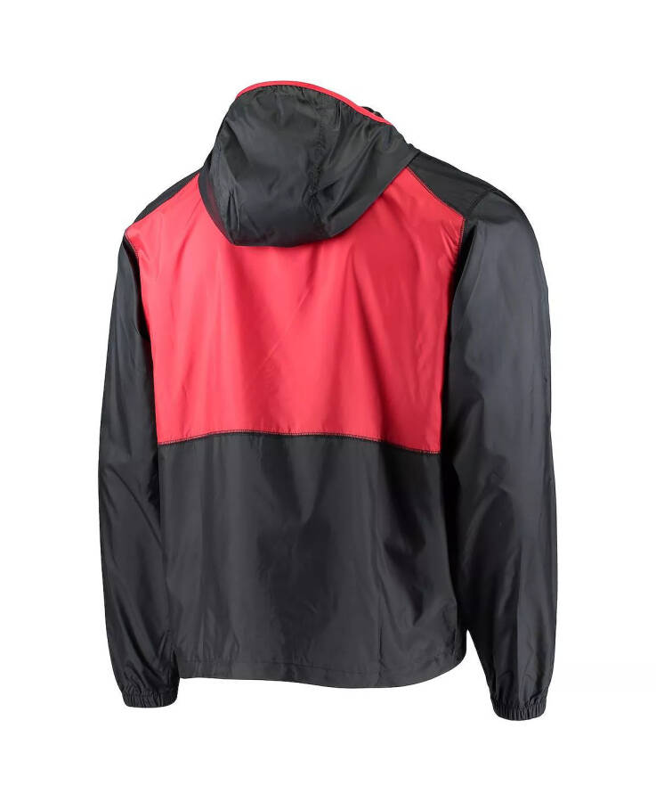 Men's Black, Red Georgia Bulldogs Flash Forward Hoodie Full-Zip Lightweight Windbreaker Black, Red - 3