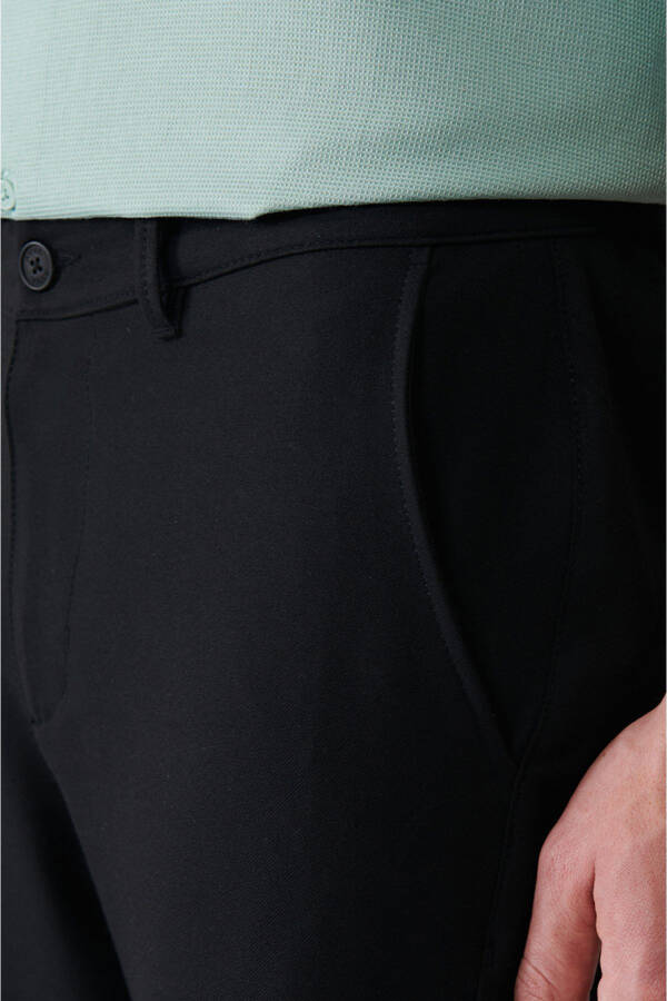 Men's Black Side Pocket Soft Touch Stretchy W-leisure Fit Chino Pants B003027 - 13