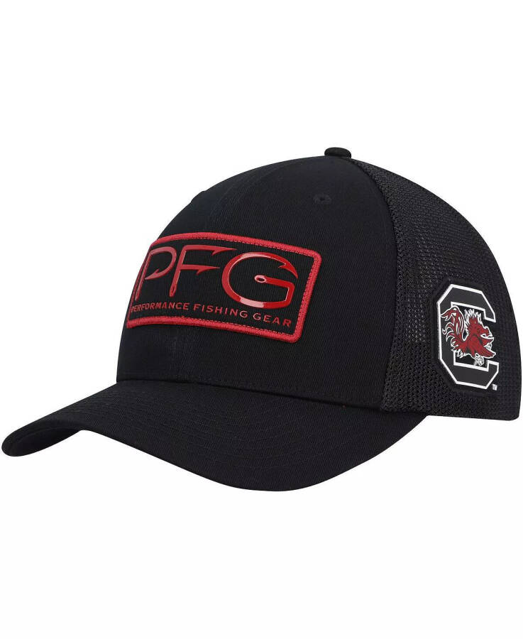 Men's Black South Carolina Gamecocks PFG Hooks Flex Hat Black - 1