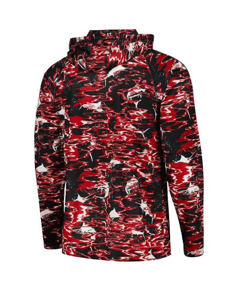 Men's Black South Carolina Gamecocks PFG Terminal Tackle Omni-Shade Rippled Long Sleeve Hooded T-shirt Black - 5