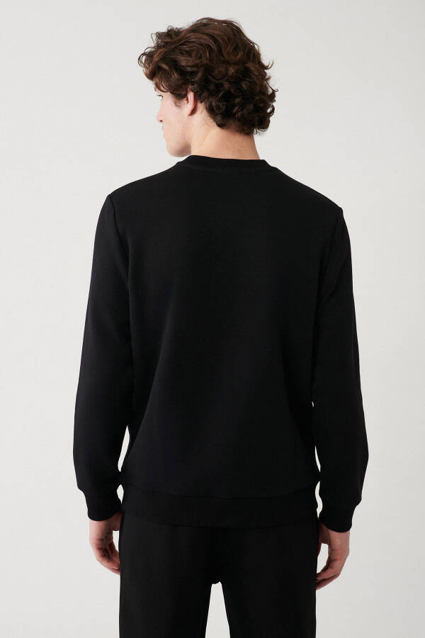 Men's Black Unisex Sweatshirt - 4