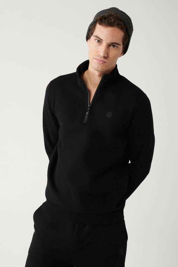 Men's Black Unisex Sweatshirt - 3