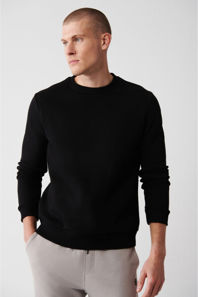 Men's Black Unisex Sweatshirt - 7