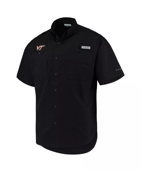 Men's Black Virginia Tech Hokies PFG Tamiami Omni-Shade Button-Down Shirt Black - 10