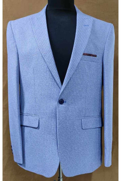 Men's Blazer Jacket Italian Style Slim Fit Peak Lapel Single-Breasted 6 Drop Suit Combination - 1