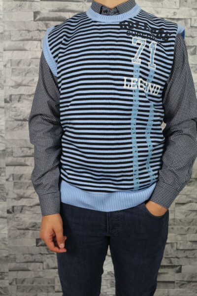 Men's Blue Sweater - 1