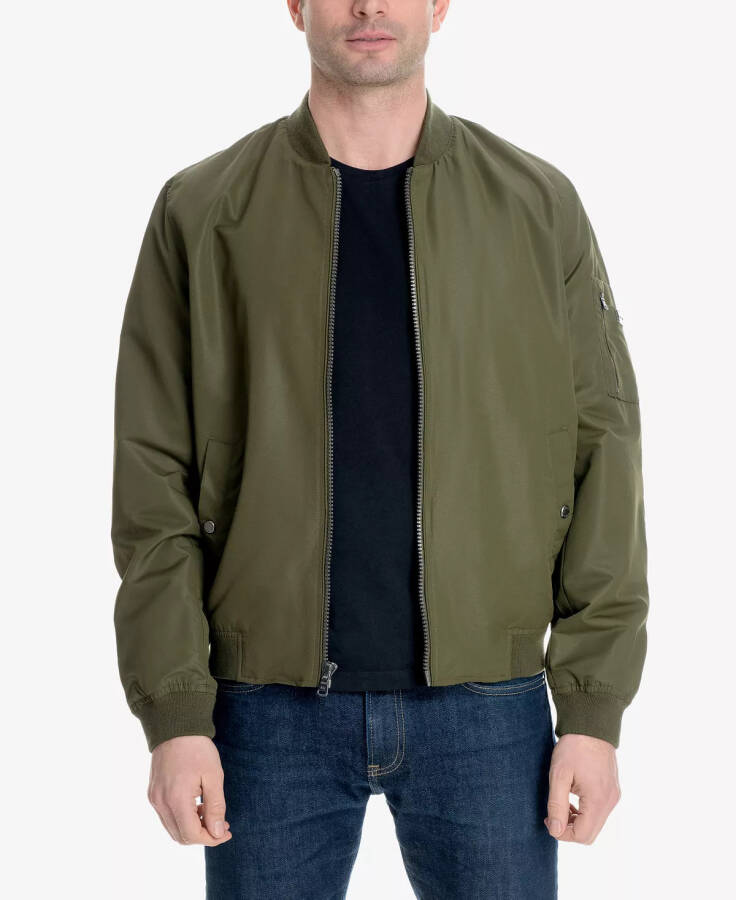 Men's Bomber Jacket, Created for Modazone Military Olive - 1