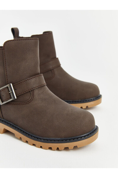 Men's boots, brown leather look. - 3