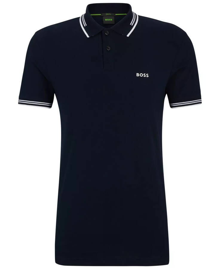 Men's Branded Slim-Fit Polo Shirt Dark Blue - 3