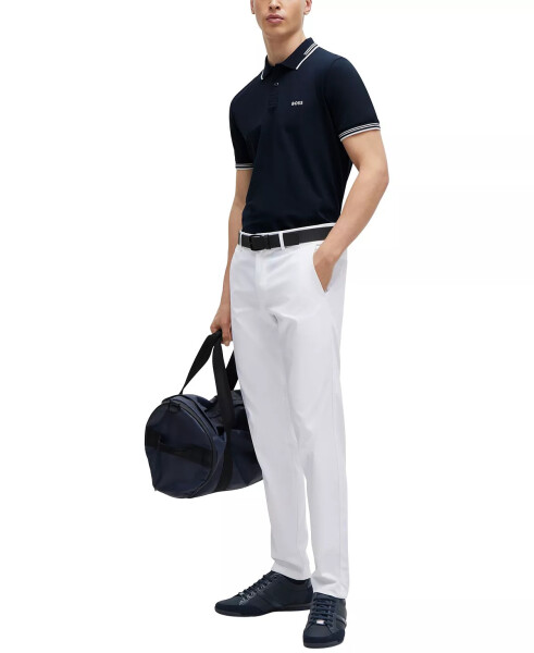 Men's Branded Slim-Fit Polo Shirt Dark Blue - 4