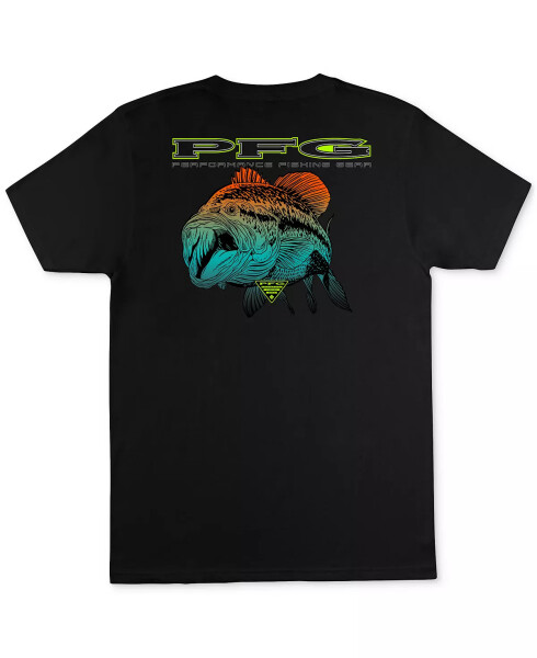 Men's Bristo PFG Bass Graphic T-Shirt Black - 1