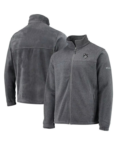 Men's Brooklyn Nets Heathered Charcoal Flanker Full-Zip Jacket Heathered Charcoal - 2