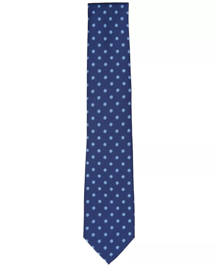 Men's Burnell Classic Floral Neat Tie, Created for Modazone - Navy - 2