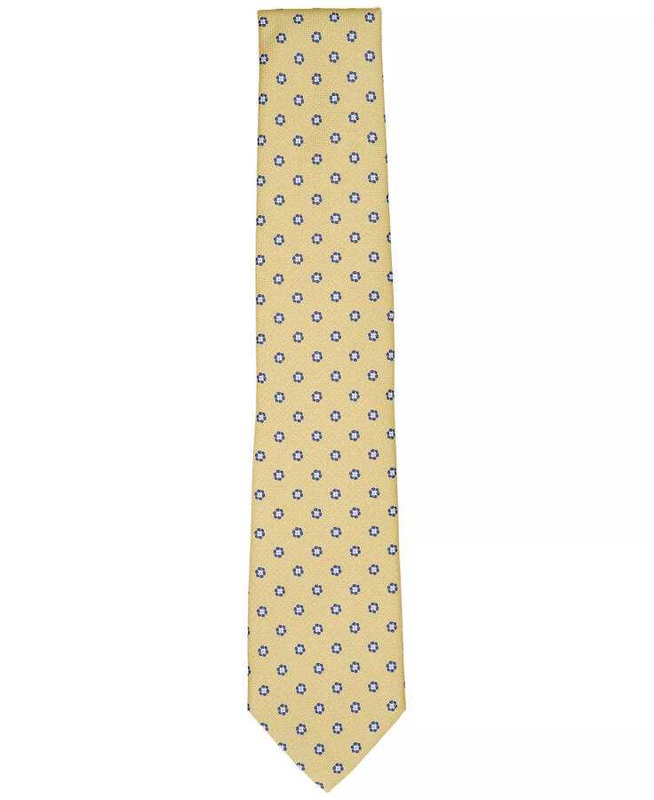 Men's Burnell Classic Floral Neat Tie, Created for Modazone Yellow - 2