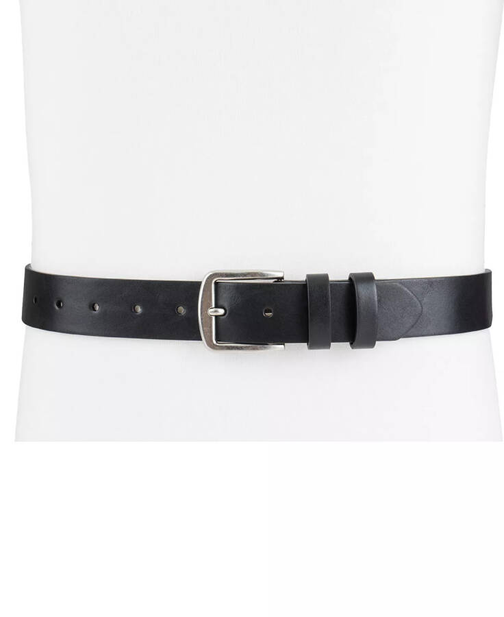 Men's Burnished-Edge Belt, Created for Modazone Black - 6