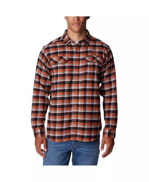 Men's Burnt Orange Texas Longhorns Flare Gun Flannel Long Sleeve Shirt Burnt Orange - 1