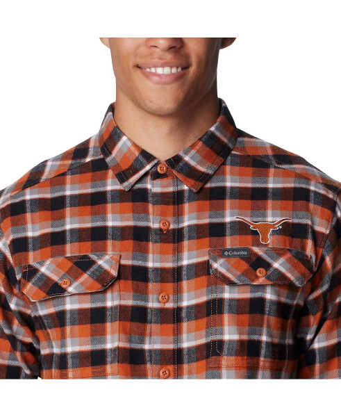 Men's Burnt Orange Texas Longhorns Flare Gun Flannel Long Sleeve Shirt Burnt Orange - 3