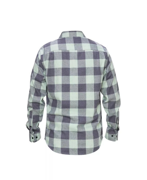 Men's Button Down Classic Fit Flannel Shirt Olive Plaid - 2