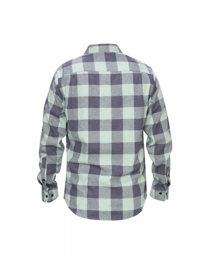 Men's Button Down Classic Fit Flannel Shirt Olive Plaid - 2