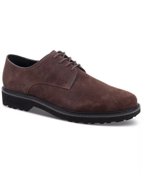 Men's Callan Lace-Up Derby Shoes, Created for Modazone - Brown Suede - 4