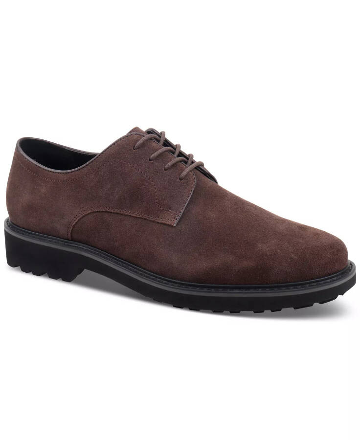 Men's Callan Lace-Up Derby Shoes, Created for Modazone - Brown Suede - 1