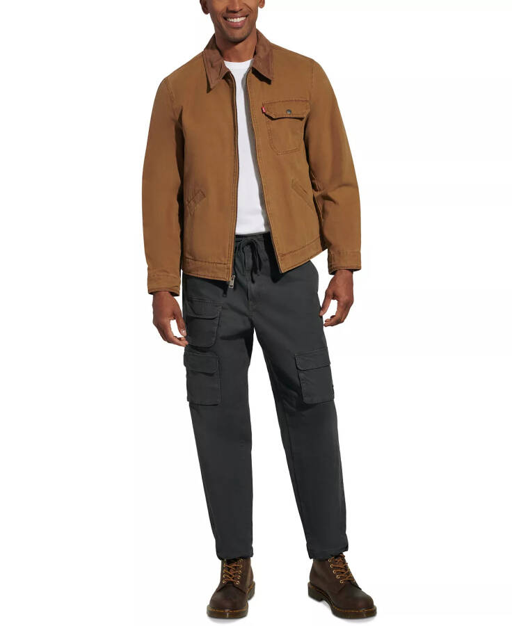 Men's Canvas Utility Jacket Worker Brown - 5