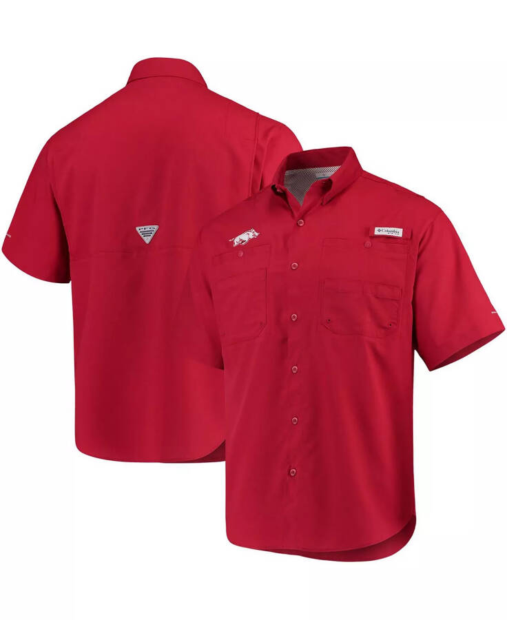 Men's Cardinal Arkansas Razorbacks PFG Tamiami Shirt Cardinal - 1