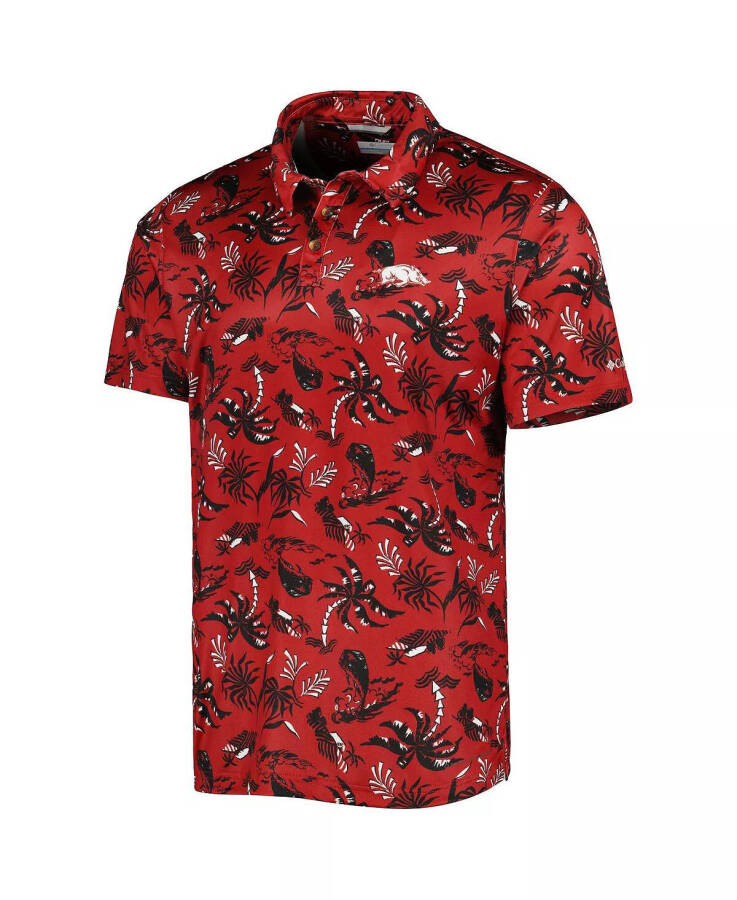 Men's Cardinal Arkansas Razorbacks Super Terminal Tackle Omni-Shade Polo Shirt Cardinal - 3