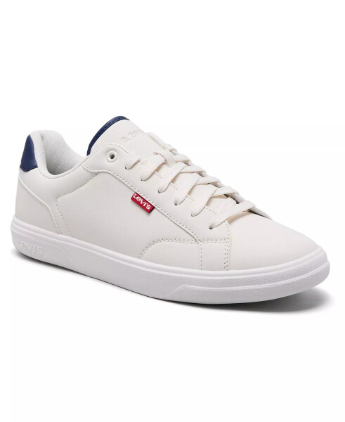 Men's Carter Casual Lace Up Sneakers White, Navy - 1