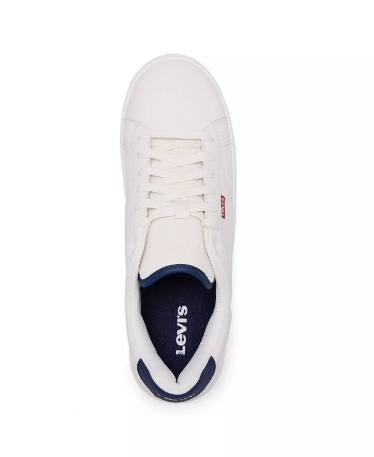 Men's Carter Casual Lace Up Sneakers White, Navy - 4