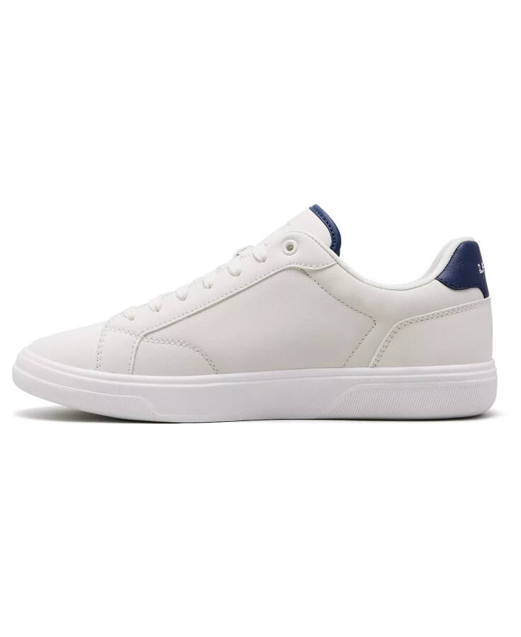 Men's Carter Casual Lace Up Sneakers White, Navy - 6