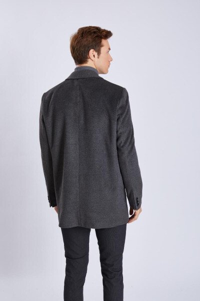 Men's cashmere coat, classic baby collar. - 4