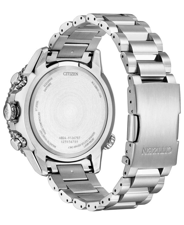 Men's Chronograph Promaster Navihawk Stainless Steel Bracelet Watch 48mm Silver-tone - 3