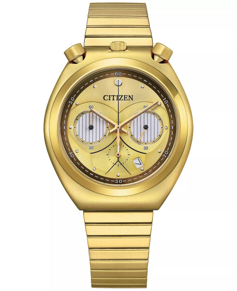 Men's Chronograph Star Wars C-3PO Gold-Tone Stainless Steel Bracelet Watch 38mm Gold-tone - 1