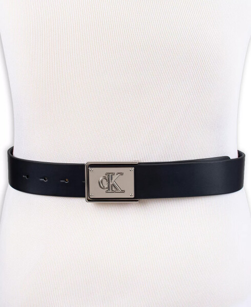 Men's CK Plate Plaque Belt Black - 5