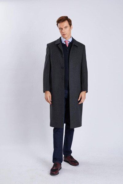 Men's Classic Coat, Belted, Baby Collar, Cashmere K11VV1001 - 3